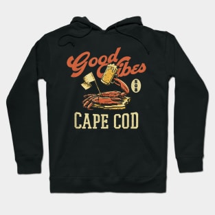 Beach Vibe New England Beer Vintage Cape Cod 508 Hoodie